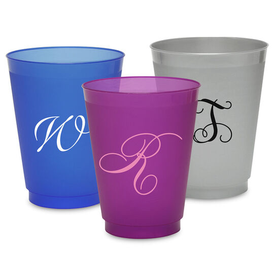 Design Your Own Single Initial Colored Shatterproof Cups